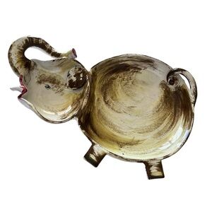 Vintage Italian MCM Elephant Form Chip and Dip